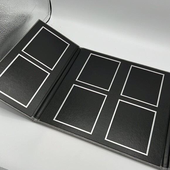 TAP 8 WAY PHOTO FOLIO SNAKE PRINT WITH BLACK AND SILVER BRAND NEW IN BOX - Picture 7 of 11